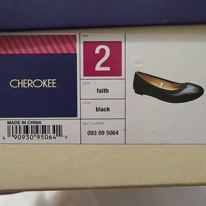 Girls Size 2 Black Flats
